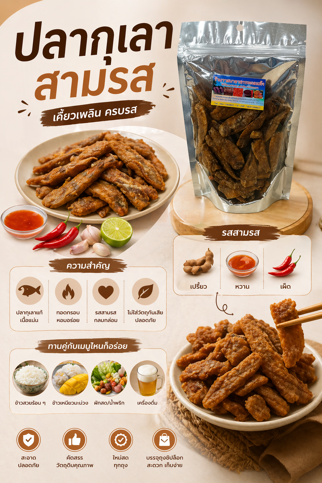 ปลาอินทรีแดดเดียว ย.ยุทธชัย ของดีหัวหิน แพ็กใหญ่ 500 กรัม (4 5 ชิ้น) ปลาอินทรีแดดเดียว ย.ยุทธชัย ของดีหัวหิน แพ็กใหญ่ 500 กรัม (4 5 ชิ้น)