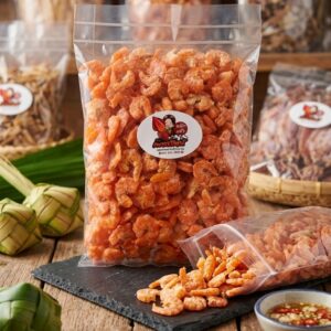 กุ้งแห้งพรีเมียม ร้านกุ้งเพชรรัตน์ ของฝากจากปากน้ำปราณ แพ็กใหญ่ 500 กรัม